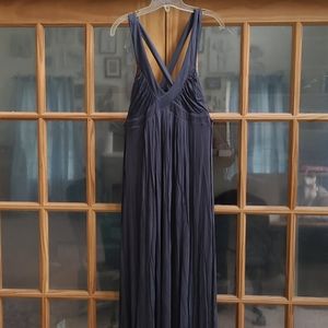 Gray stretchy maxi dress